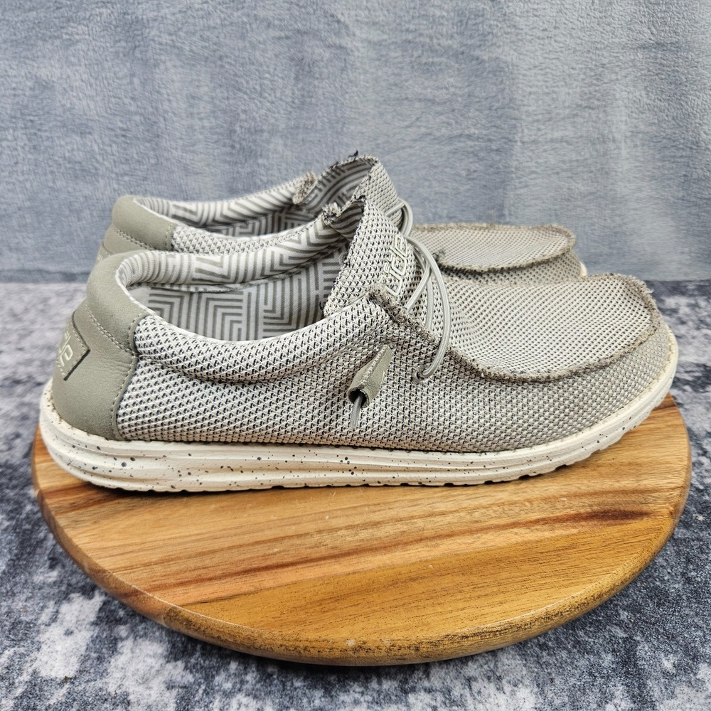 Hey Dude Mens Wally Sox Slip On Shoes Size US 13 Ash Gray Comfort Loafer Casual